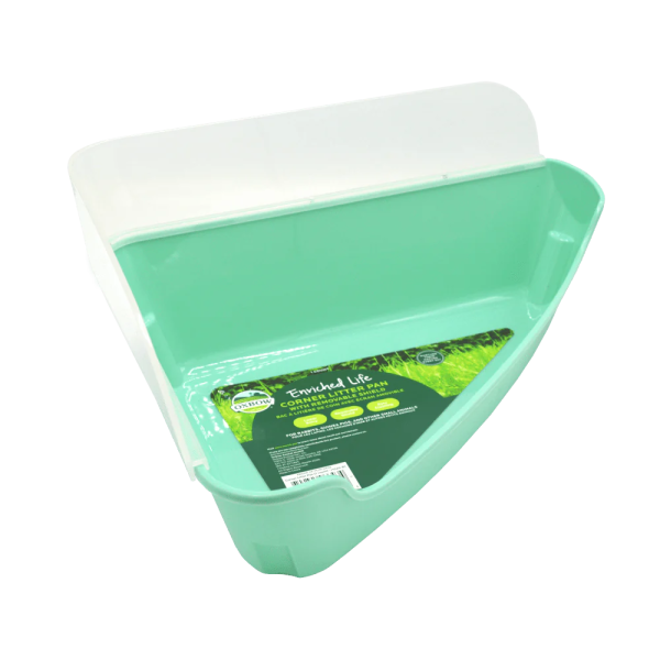 Oxbow Animal Health Enriched Life - Corner Litter Pan with Removable Shield on Sale